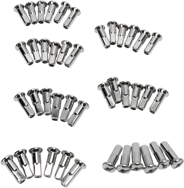 Drag Specialties Chrome Spoke Nipples - Part 16-0500S-42-HC3 for Harley-Davidson Motorcycles