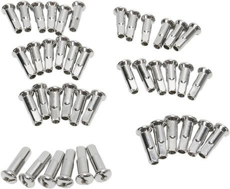 Drag Specialties Stainless Steel Spoke Nipples - Part 16-0500SS42-HC3 for Harley-Davidson Motorcycles