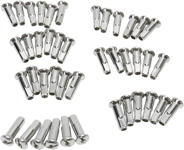 Drag Specialties Stainless Steel Spoke Nipples - Part 16-0500SS42-HC3 for Harley-Davidson Motorcycles