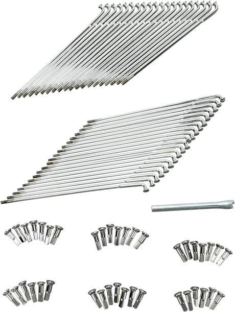 DRAG SPECIALTIES Drop Center 40-Spoke Front Chrome Wheel Spoke Set for Harley Davidson 21" Wheels Part 16-0513-BC629