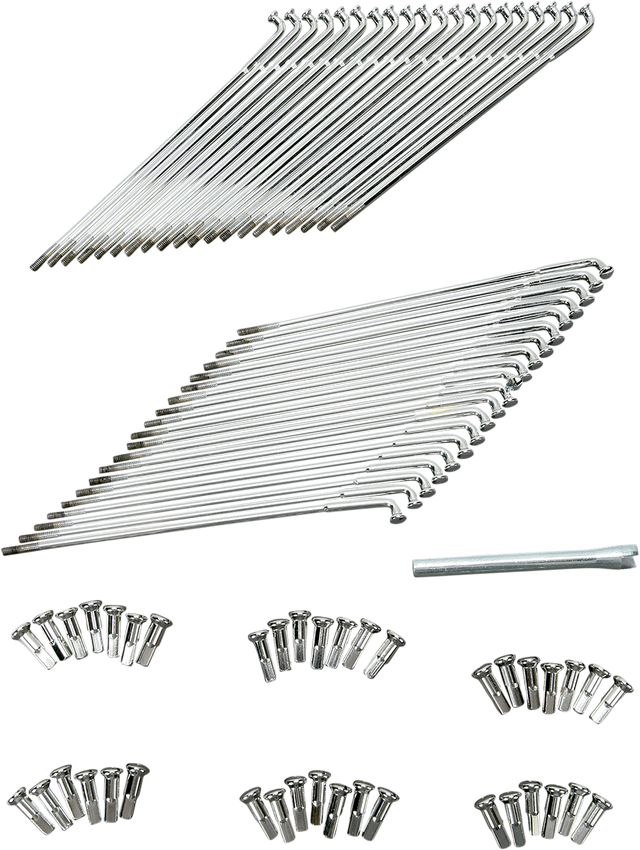 DRAG SPECIALTIES Drop Center 40-Spoke Front Chrome Wheel Spoke Set for Harley Davidson 21" Wheels Part 16-0513-BC629