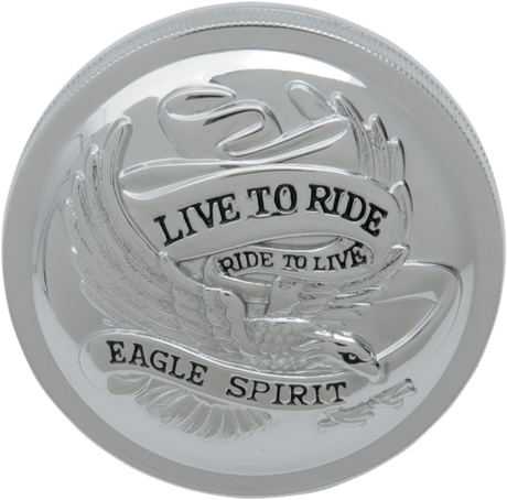 Drag Specialties Live to Ride Vented Chrome Gas Cap Part #72644 for Harley Davidson Motorcycles