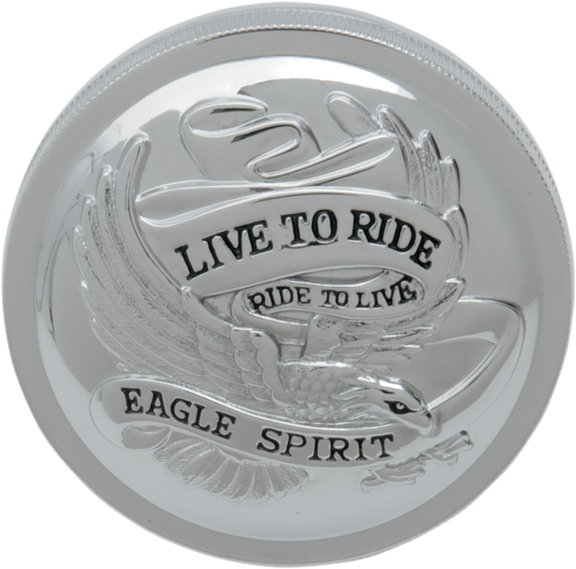 Drag Specialties Live to Ride Vented Chrome Gas Cap Part #72644 for Harley Davidson Motorcycles