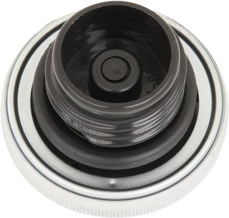 Drag Specialties Vented Chrome Screw-In Gas Cap - Fits Harley-Davidson Touring Models with Right-Side Fuel Tank Fill