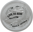 Drag Specialties Live to Ride Chrome Gas Cap - Non-Vented, 3 Inch Diameter for Harley-Davidson Motorcycles (Part #72643)