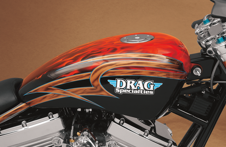 Drag Specialties 3.3 Gallon Flat-Bottom Gas Tank with Chrome Aero-Style Cap for Harley Sportster