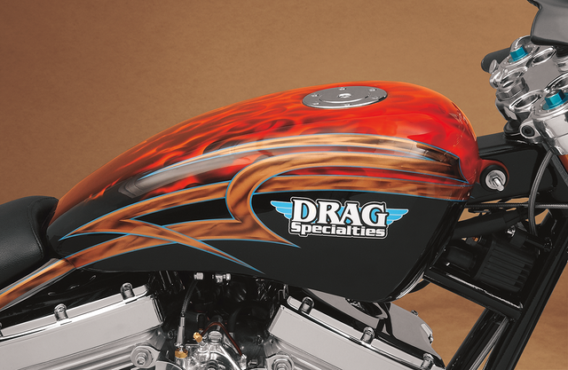 Drag Specialties 3.3 Gallon Flat-Bottom Gas Tank with Chrome Aero-Style Cap for Harley Sportster