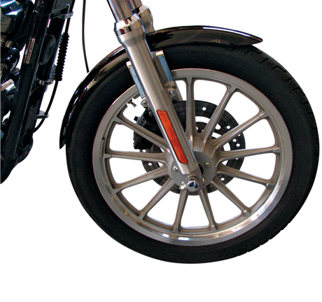 DRAG SPECIALTIES XLX-Style Front Fender with Chrome Side Braces – Steel for Harley Davidson Models with 19-Inch Wheels