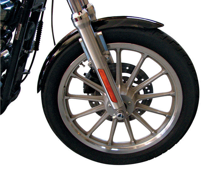 DRAG SPECIALTIES XLX-Style Front Fender with Chrome Side Braces – Steel for Harley Davidson Models with 19-Inch Wheels