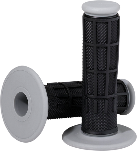 Moose Offroad Comp Diamond Half Waffle Grips for 7/8-inch Motorcycle Handlebars - Black (Part #1MG2315-BEM)
