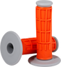 Moose Offroad Comp Diamond Half Waffle Motorcycle Grips - Orange for 7/8” Handlebar with Twist-Turn Throttle