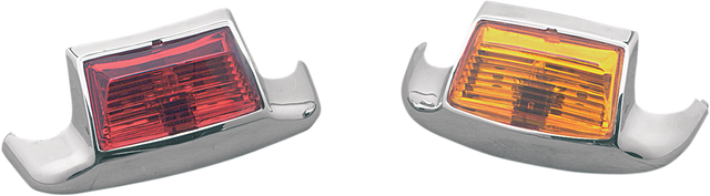 DRAG SPECIALTIES Fender Tip Light - Amber with Red Bulb for Motorcycle Front and Rear Fenders (Part No. 51-0636A-BC344)