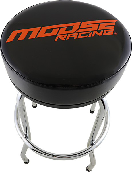 Moose Offroad Bar Stool with Logo - Black and Orange, Model X80-6020MR for Home and Shop Use