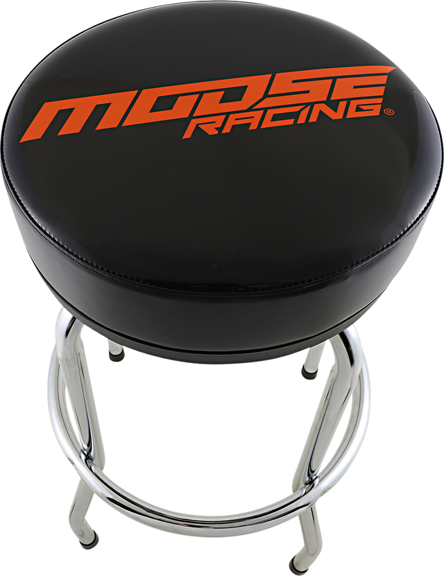 Moose Offroad Bar Stool with Logo - Black and Orange, Model X80-6020MR for Home and Shop Use