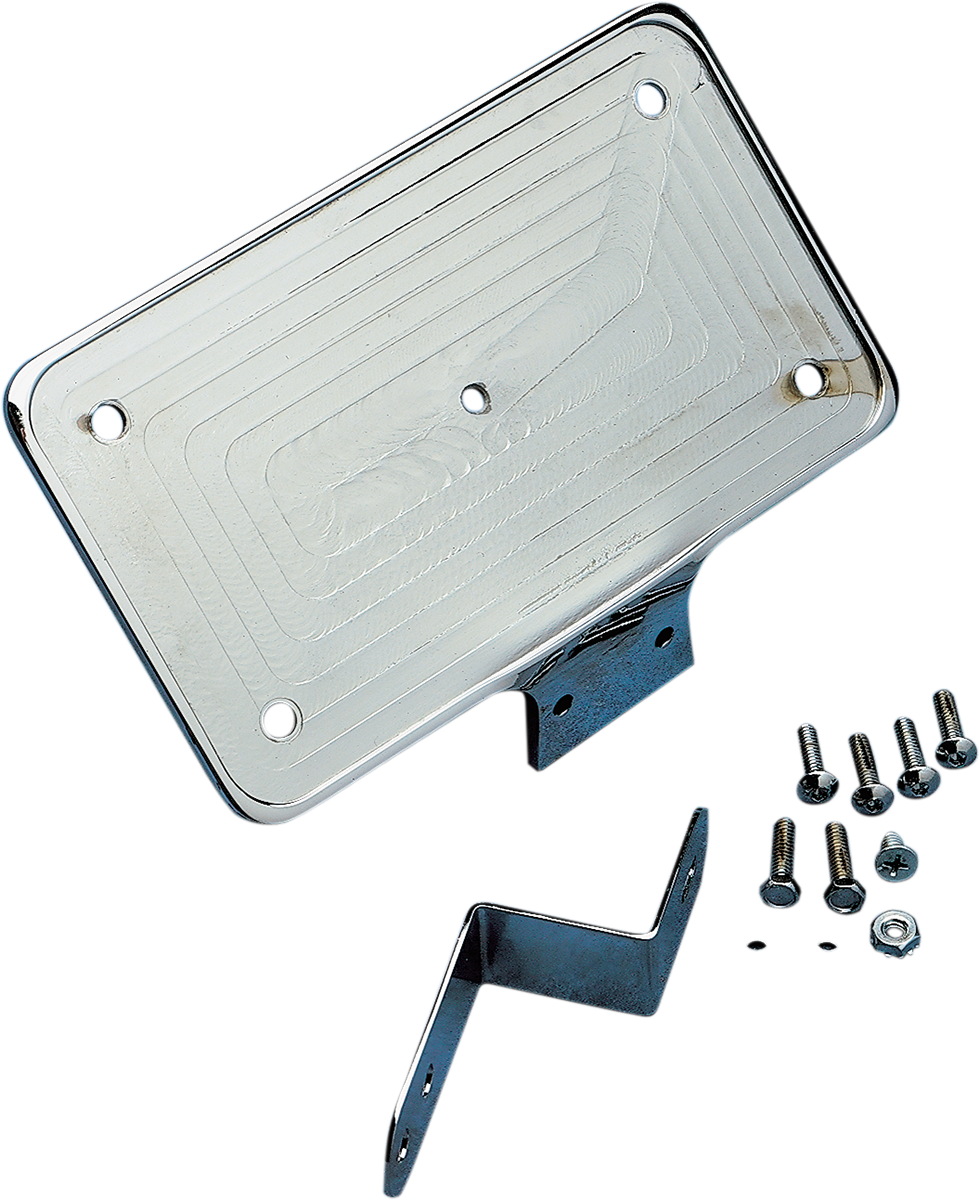 DRAG SPECIALTIES License Plate Mount 720134 - Custom Laydown Style for Harley-Davidson Motorcycles
