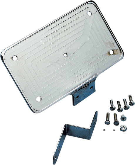 DRAG SPECIALTIES License Plate Mount 720134 - Custom Laydown Style for Harley-Davidson Motorcycles