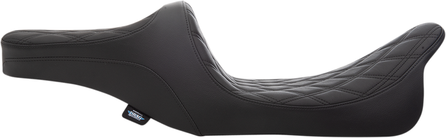 Drag Specialties Seats Predator III 2-Up Seat - Double Diamond Black Thread for Harley-Davidson FL 1999-2007