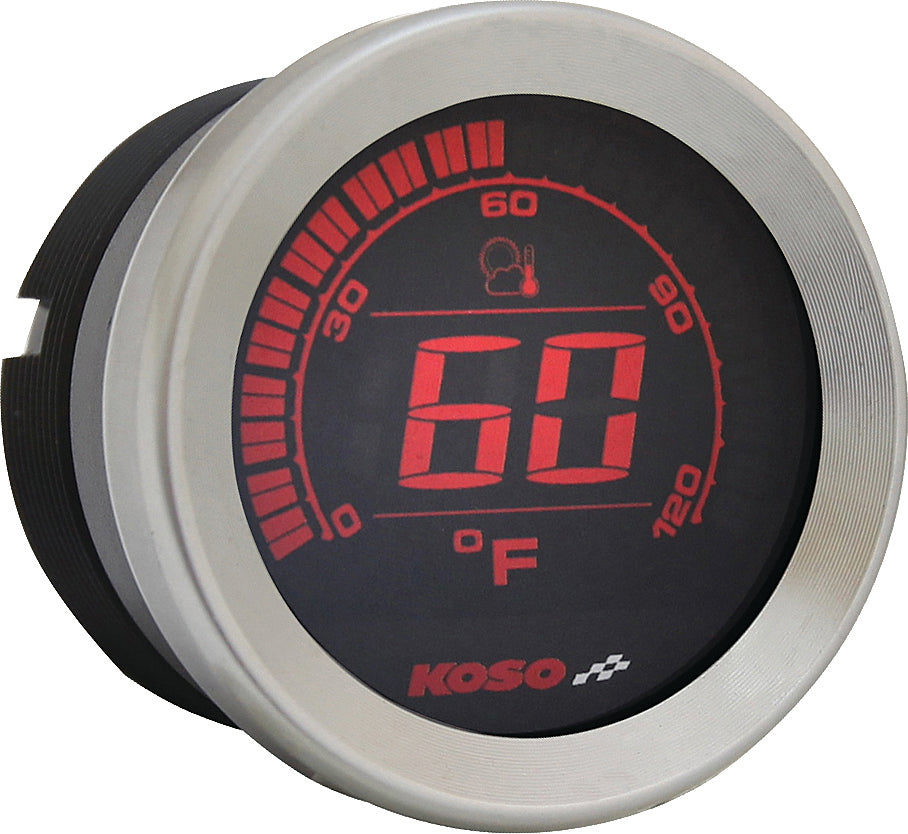 KOSO Digital Gauge Cluster with Silver Bezel for Harley-Davidson FLHTC and FLHTCU Models (2004-2013)