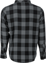 Fly Racing Tek Flannel Black/Grey Sm - Performance Flannel Shirt for Off-Road and Motorcycle Riding