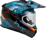 Fly Racing Trekker CW Conceal Helmet with Electric Shield - Slate/Black/Red, Large