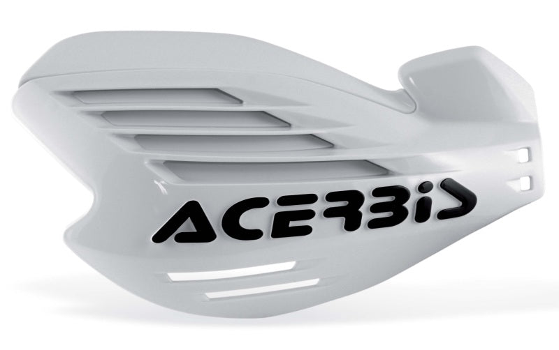Acerbis X-Force Handguard - White for Motorcycles and Off-Road Vehicles with Universal Mounting Kit