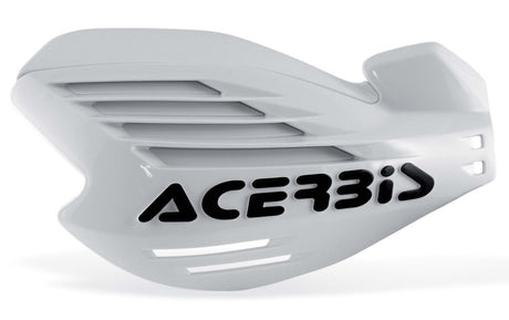 Acerbis X-Force Handguard - White for Motorcycles and Off-Road Vehicles with Universal Mounting Kit