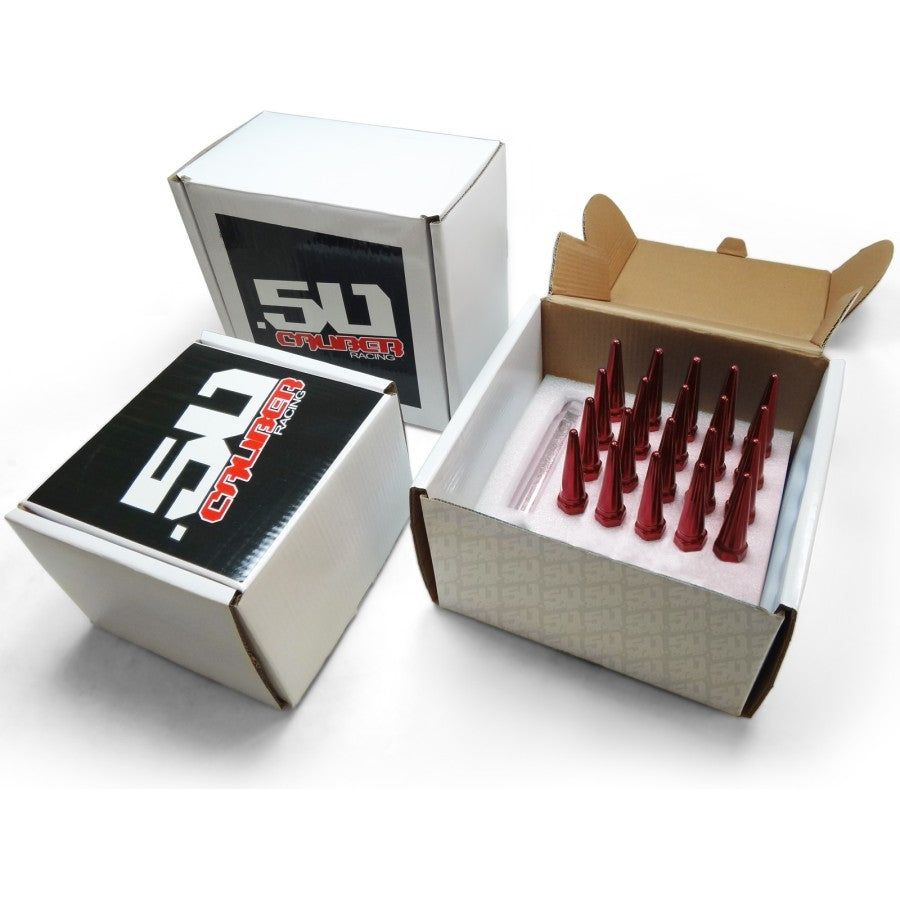 12 x 1.25mm Extended Spike Lug Nuts (60 Degree Taper Seat) | 50 Caliber Racing