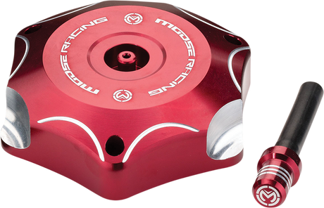 MOOSE OFFROAD Aluminum Gas Cap - Red - Honda T03-1132R