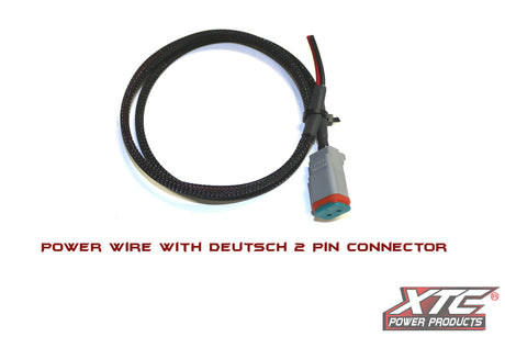 XTC Power Products 6' 18-Gauge Power Wire with Deutsch DT06-2S Connector for ATV/UTV Lighting Systems