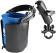 RAM Self Leveling Cup Holder & Cozy with Zinc Coated U Bolt Base - Compatible with Recreational Vehicles