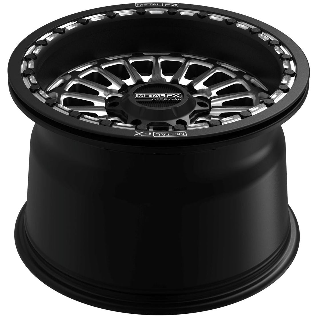 Delta 6R Beadlock Wheel (Satin Black Contrast Cut) | Metal FX Offroad