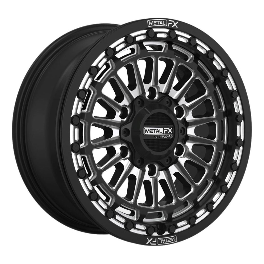 Delta 6R Beadlock Wheel (Satin Black Contrast Cut) | Metal FX Offroad