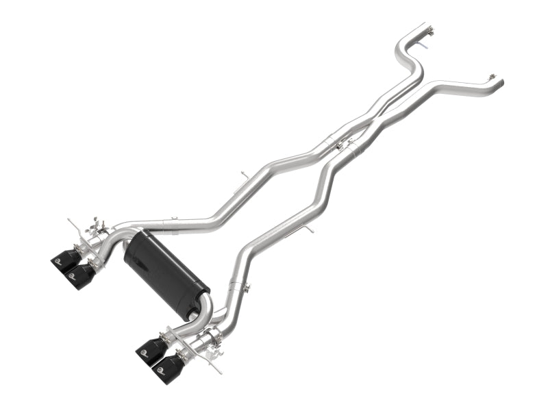 aFe MACH Force-Xp 3 Inch to 2.5 Inch Stainless Steel Cat-Back Exhaust System with Black Tips for BMW M2 G87 2023-2025 3.0L L6
