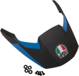 AGV AX9 Helmet Peak - Matte Black and Cyan Replacement Part for AGV AX9 Helmets