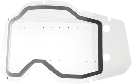 100% Accuri 2, Racecraft 2 & Strata 2 Forecast Dual Lens Replacement - Clear (Part #59101-00001)