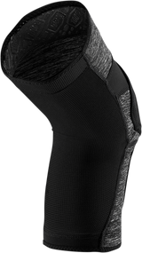 100% Ridecamp Knee Guards - Heather Gray/Black for Off-Road Mountain Bikes, Size Large (Part #70001-00007)