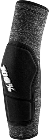 100% Ridecamp Elbow Guards Large - Heather Gray/Black for Mountain Biking and Trail Riding