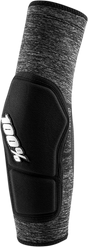 100% Ridecamp Elbow Guards Large - Heather Gray/Black for Mountain Biking and Trail Riding