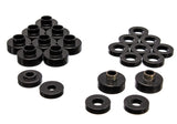 Energy Suspension CJ5-7 Body Mount Set - Black Performance Polyurethane for Jeep CJ7 (1976-1979)