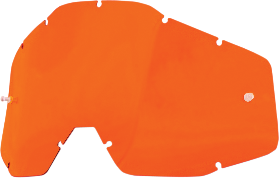 100% Accuri/Strata/Racecraft Orange Lens - Part 51001-006-02, Tear-off Compatible, Fits Multiple Motorcycle Helmets