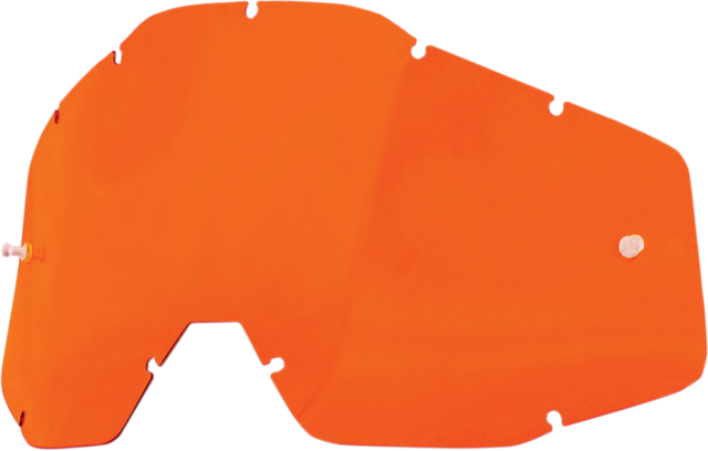 100% Accuri/Strata/Racecraft Orange Lens - Part 51001-006-02, Tear-off Compatible, Fits Multiple Motorcycle Helmets