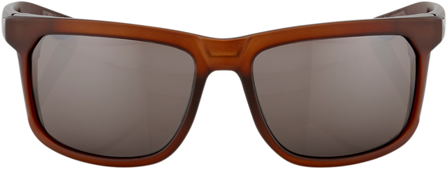 100% Hakan Sunglasses - Soft Tact Rootbeer with HiPER Silver Mirror Lens - Designed for Motorcycle and Outdoor Enthusiasts
