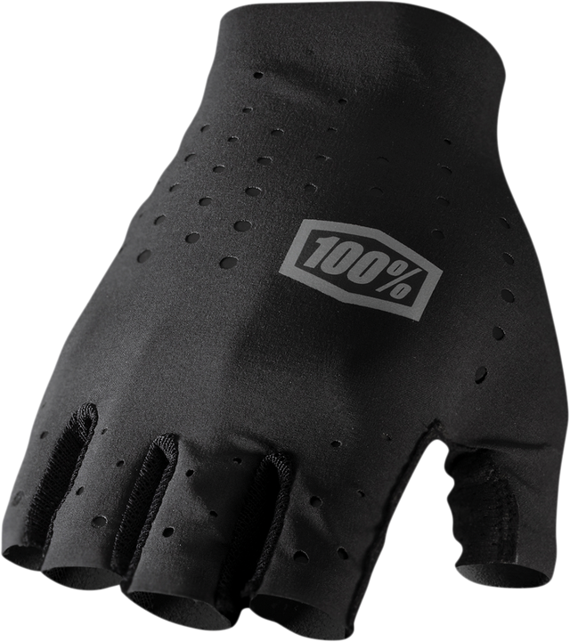 100% Sling Short Finger MTB Gloves - Black, Small | Lightweight Breathable Cycling Gloves for Mountain Biking