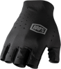 100% Sling Short Finger MTB Gloves - Black, Small | Lightweight Breathable Cycling Gloves for Mountain Biking