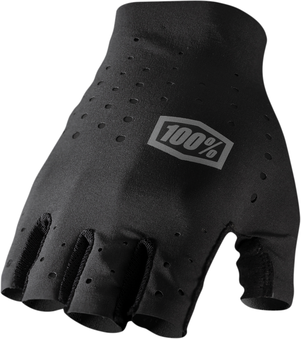 100% Sling Short Finger MTB Gloves - Black, Medium - Designed for Mountain Biking Compatibility