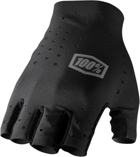100% Sling Short Finger MTB Gloves - Black, Medium - Designed for Mountain Biking Compatibility