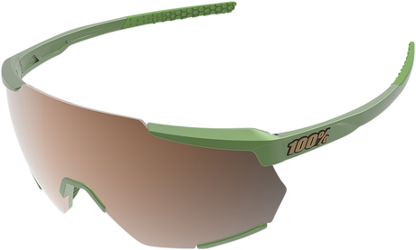 100% Racetrap Sunglasses Matte Metallic Viperidae with Bronze Multilayer Mirror Lens - Designed for Optimal Fit and Vision