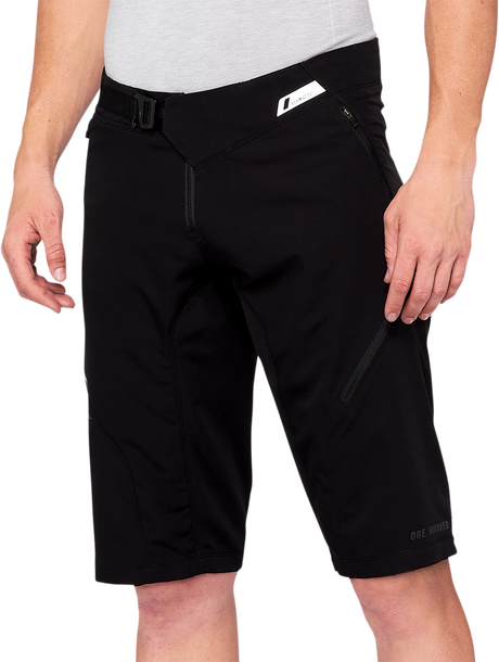 100% Airmatic Shorts - Black, US 30 – Trail-Ready Mountain Bike Apparel with Adjustable Fit and Secure Storage