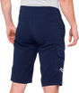 100% Ridecamp Shorts - Navy, US 34 - Durable DWR Polyester with 2-Way Mechanical Stretch, Part Number 40029-00024