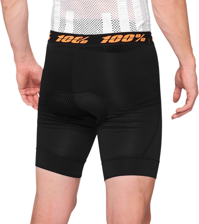 100% Crux Liner Shorts - Black - US 36 with Premium Cytech Chamois, Ideal for Mountain Biking